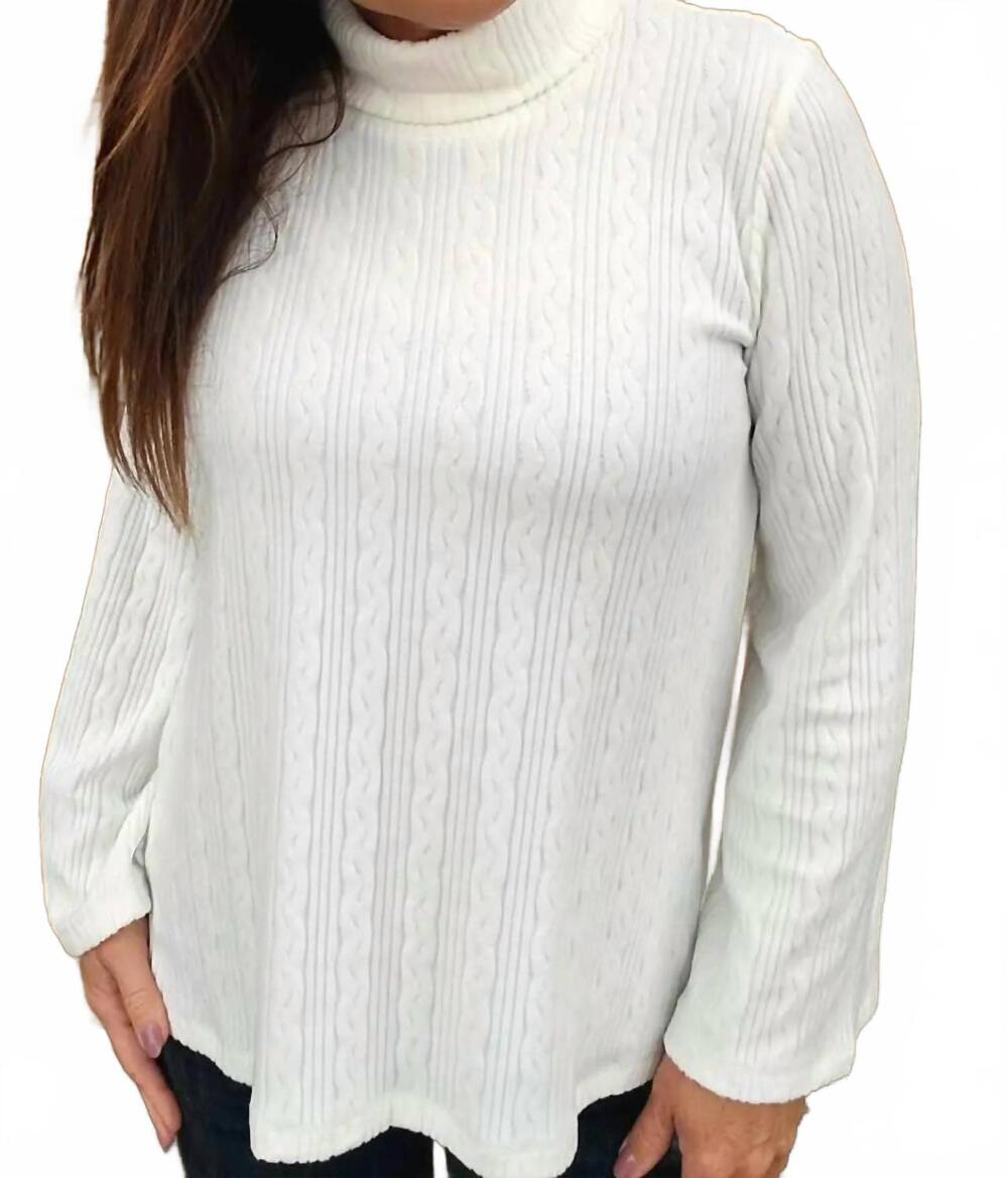 NEW PURE ESSENCE cowl neck knit tunic in ivory